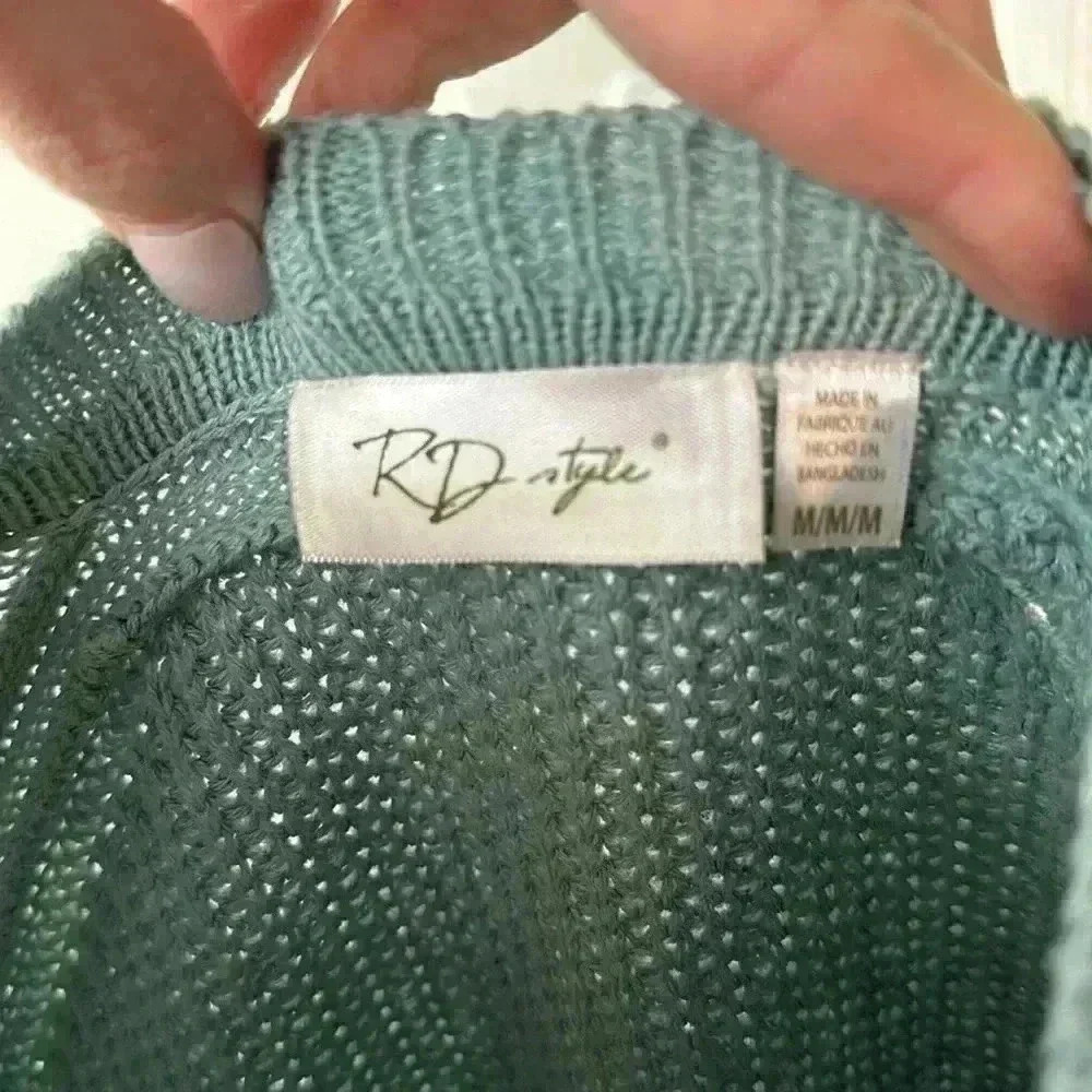 Size M RD Style light blue Rowca Cotton blend crew sweater - Picture 5 of 6